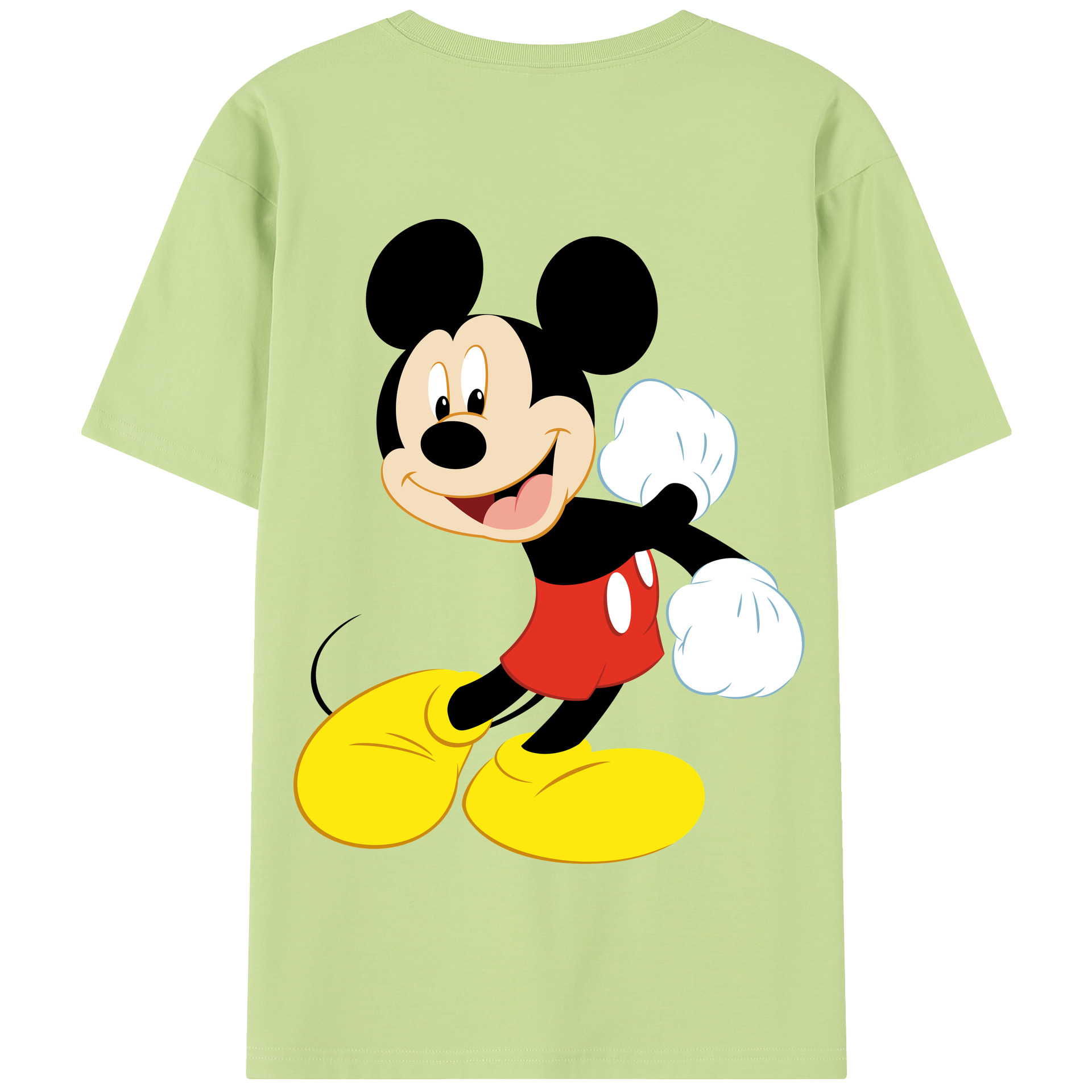 （画像用） ミッキーマウス Mickey Mouse 綿100％半袖Tシャツ（背面プリント）
